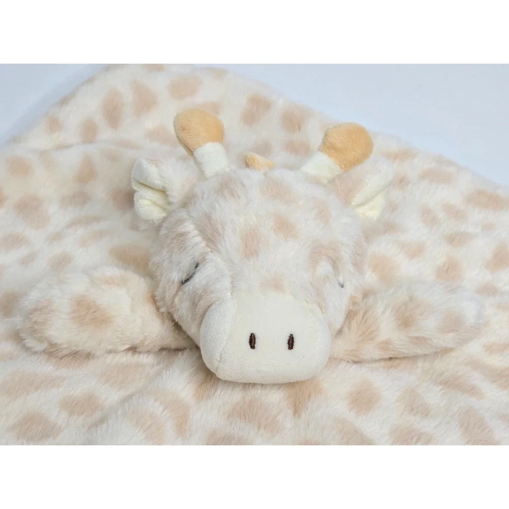 Kelly Toy Baby Beige Giraffe Rattle Security Blanket Lovey Plush Animal